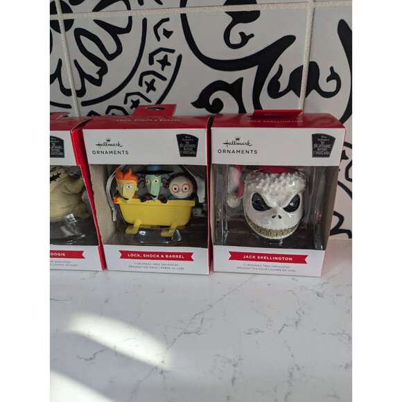 Lot of 5 New Hallmark Nightmare Before Christmas Ornaments Jack Sally Oogie - Picture 2 of 4
